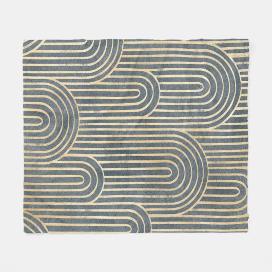 Art Deco Design Luxus geometrisch nahtlos pa Fleecedecke (Vorderseite (Horizontal))