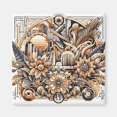 Art Deco Design Magnet (Vorne)