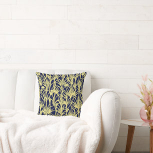 Art Deco Design mit Fronten in Blau und Gold Kissen