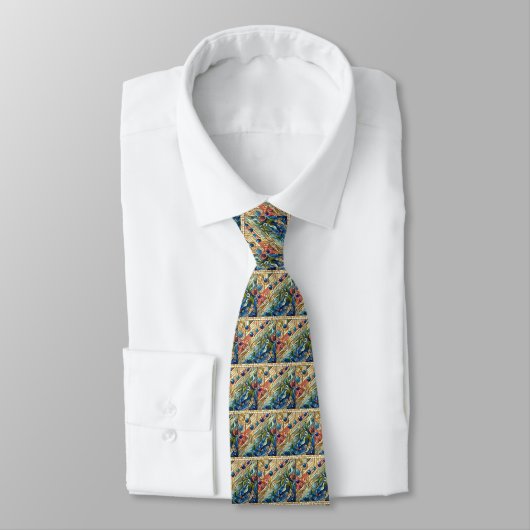 Art Deco Design Neck Tie Krawatte (Gebunden)