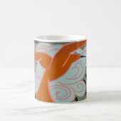Art Deco Design Nr. 11 exotische Vögel Kaffeetasse (Mittel)