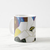 Art Deco Design Nr. 12 White Rose Kaffeetasse (Vorderseite Links)