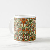 Art Deco Design Nr. 5 Blumenmuster Kaffeetasse (Vorderseite Links)