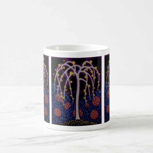 Art Deco Design Nr. 6 Exotic Tree Kaffeetasse (Mittel)