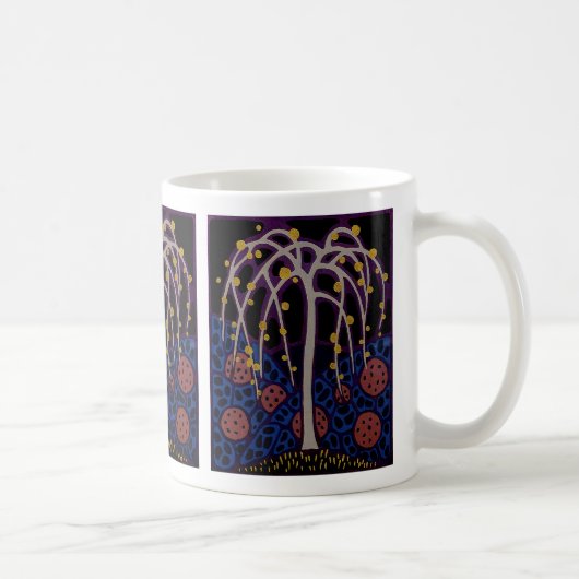 Art Deco Design Nr. 6 Exotic Tree Kaffeetasse (Rechts)