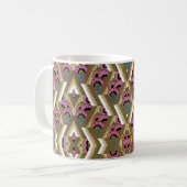 Art Deco Design Nr. 9 Blumenmuster Kaffeetasse (Vorderseite Links)