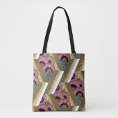 Art Deco Design Nr. 9 Blumenmuster Tasche (Vorderseite)