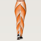Art Deco Design Orange Leggings (Rückseite)