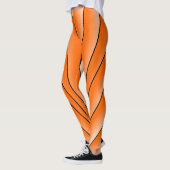 Art Deco Design Orange Leggings (Links)