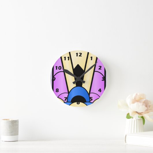 Art Deco Design Runde Wanduhr (Zuhause)