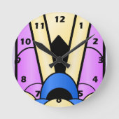 Art Deco Design Runde Wanduhr (Vorderseite)
