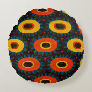Art Deco Design Rundes Kissen