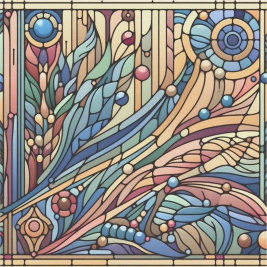 Art Deco Design Vinyl Sticker (Vorderseite)