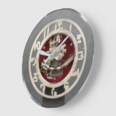 Art Deco Design Wall Clock Große Wanduhr (Winkel)