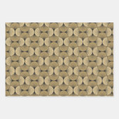 Art-Deco-Designs auf 3 Blättern 3 Geschenkartikel Geschenkpapier Set (Vorderseite 2)