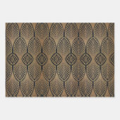 Art-Deco-Designs auf 3 Blättern 3 Geschenkartikel Geschenkpapier Set (Vorderseite)