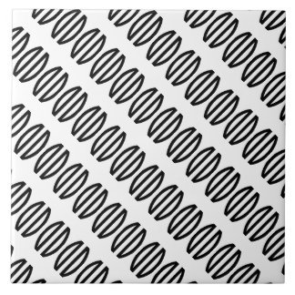 Art Deco Diagonal Muster in Schwarz/Weiß Fliese