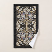 Art Deco Diamant-Eule Badhandtuch Set (Handtuch)