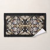 Art Deco Diamant-Eule Badhandtuch Set (Handtuch)