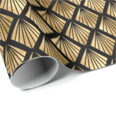 Art Deco Diamant-Fächer-Muster-Design Geschenkpapier (Rolleneckpunkt)