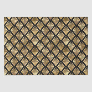 Art Deco Diamantfächer-Musterdesign Seidenpapier