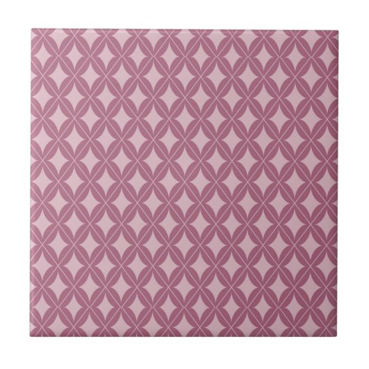 Art Deco Diamantmuster Dekoratives Design Fliese (Vorderseite)