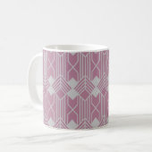 Art Deco Diamond Formen und Linien Kaffeetasse (Vorderseite Links)