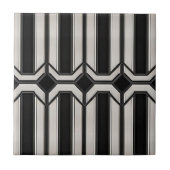 Art Deco Diamond Lines Tile Fliese (Vorderseite)