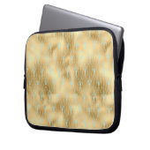 Art Deco Diamond Muster 2, Gold & Aquamarin Laptopschutzhülle (Vorderseite Links)