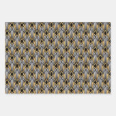 Art Deco Diamond Mustervordruckpapier Geschenkpapier Set (Vorderseite 2)