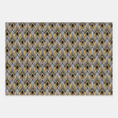 Art Deco Diamond Mustervordruckpapier Geschenkpapier Set (Vorderseite)