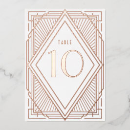 Art Deco Diamond Rose Gold Hochzeit Tischnummer