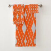 Art Deco Diamond Shapes Badhandtuch Set (Insitu)