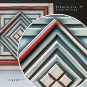 Art Deco Diamond Tiefe Mutter Aquamariner Rost Fliese