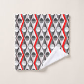 Art Deco Diamonds and Triangle Towel Badhandtuch Set (Waschlappen)