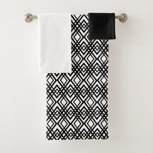 Art Deco Diamonds Badetuch Set (Insitu)