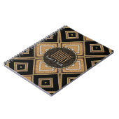 Art Deco Diamonds Black Gold Diary Notebook Notizblock (Linke Seite)