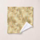 Art Deco Diamonds Muster 2, Gold & Aquamarin Badhandtuch Set (Waschlappen)