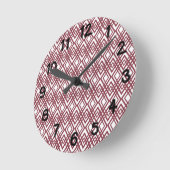 Art Deco Diamonds Runde Wanduhr (Winkel)