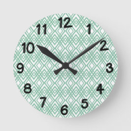 Art Deco Diamonds Runde Wanduhr