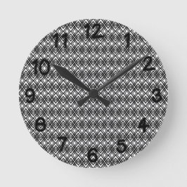 Art Deco Diamonds Runde Wanduhr