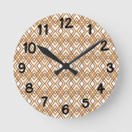 Art Deco Diamonds Runde Wanduhr