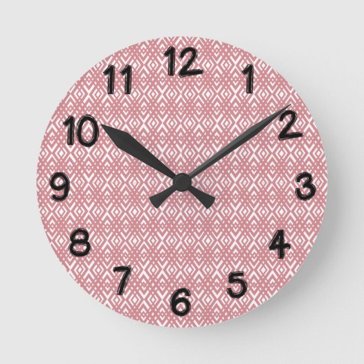 Art Deco Diamonds Runde Wanduhr (Vorderseite)