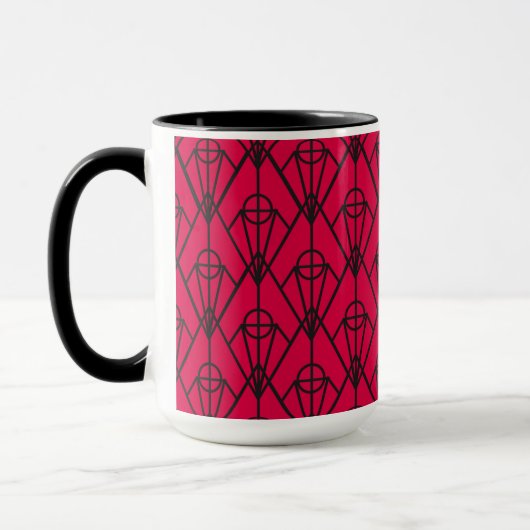 Art Deco Diamonds Tasse (Links)