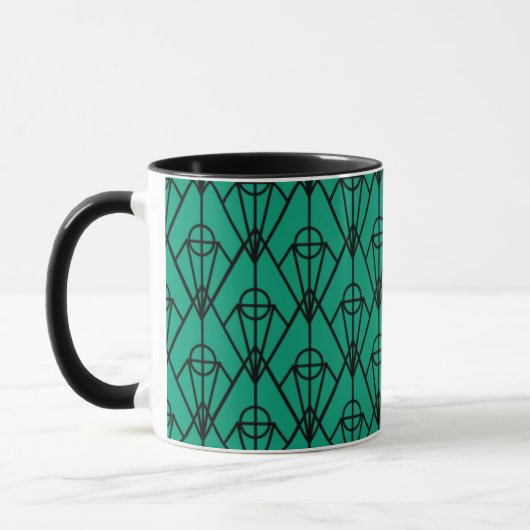 Art Deco Diamonds Tasse (Links)