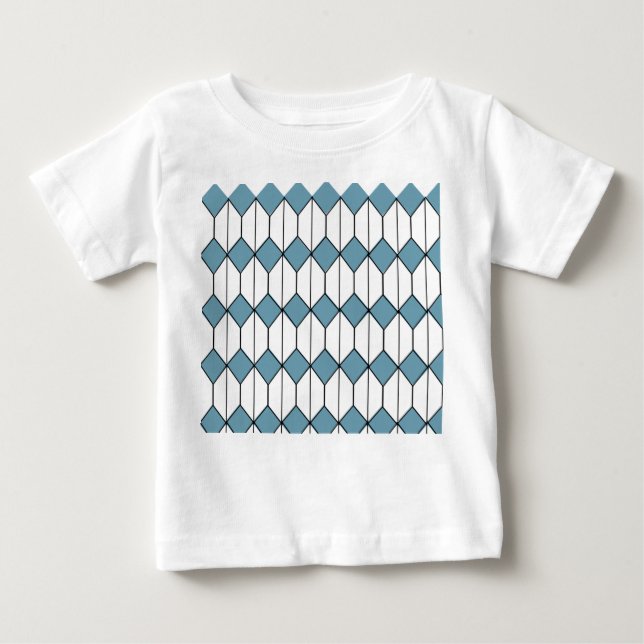 Art Deco Diamonds und Hexagons Baby T-shirt (Vorderseite)