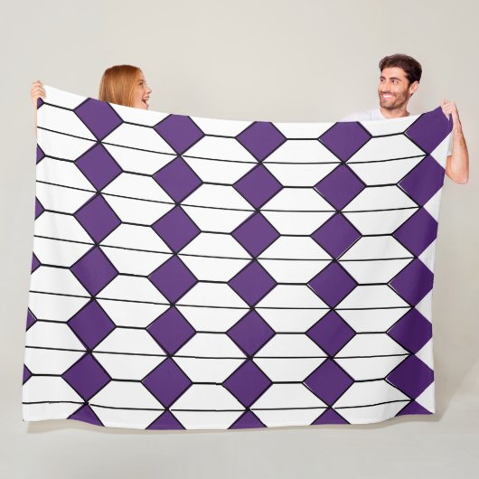 Art Deco Diamonds und Hexagons Fleecedecke (Beispiel)