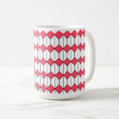 Art Deco Diamonds und Hexagons Kaffeetasse (VorderseiteRechts)