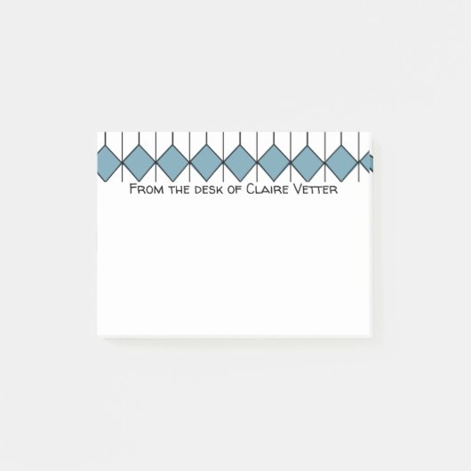 Art Deco Diamonds und Hexagons Post-it Klebezettel (Vorderseite)