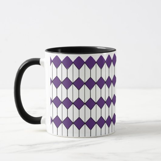 Art Deco Diamonds und Hexagons Tasse (Links)